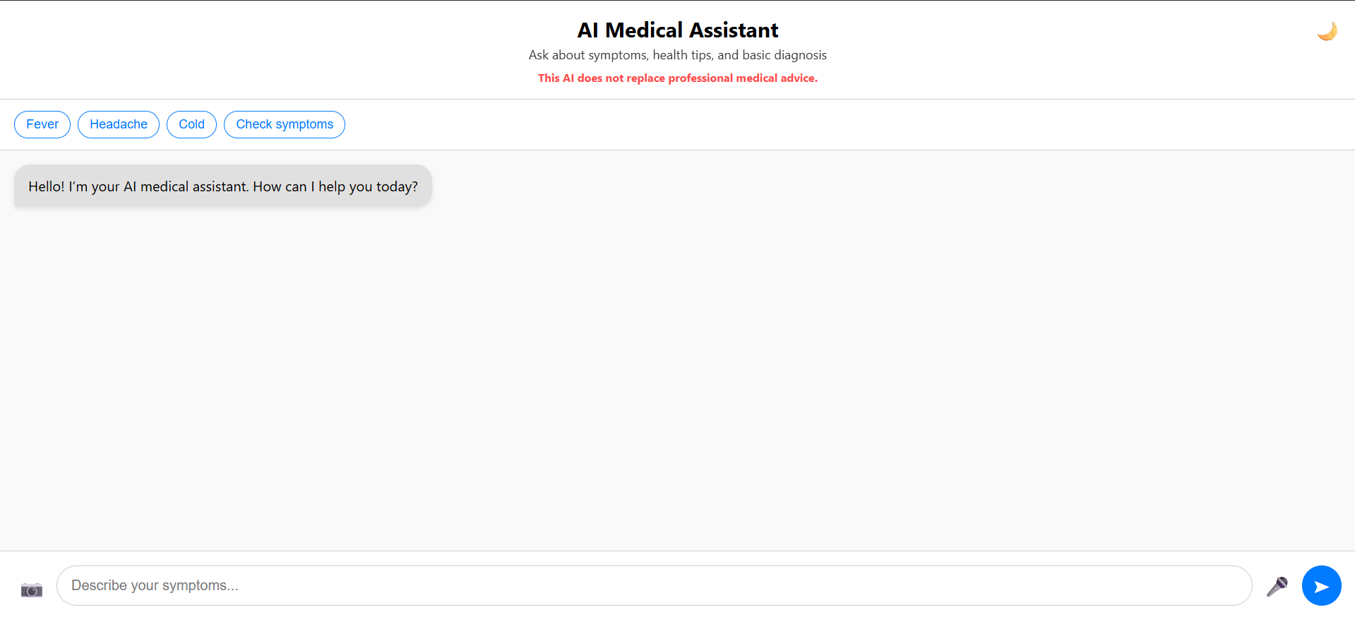 AI Medical Assistant Chatbot